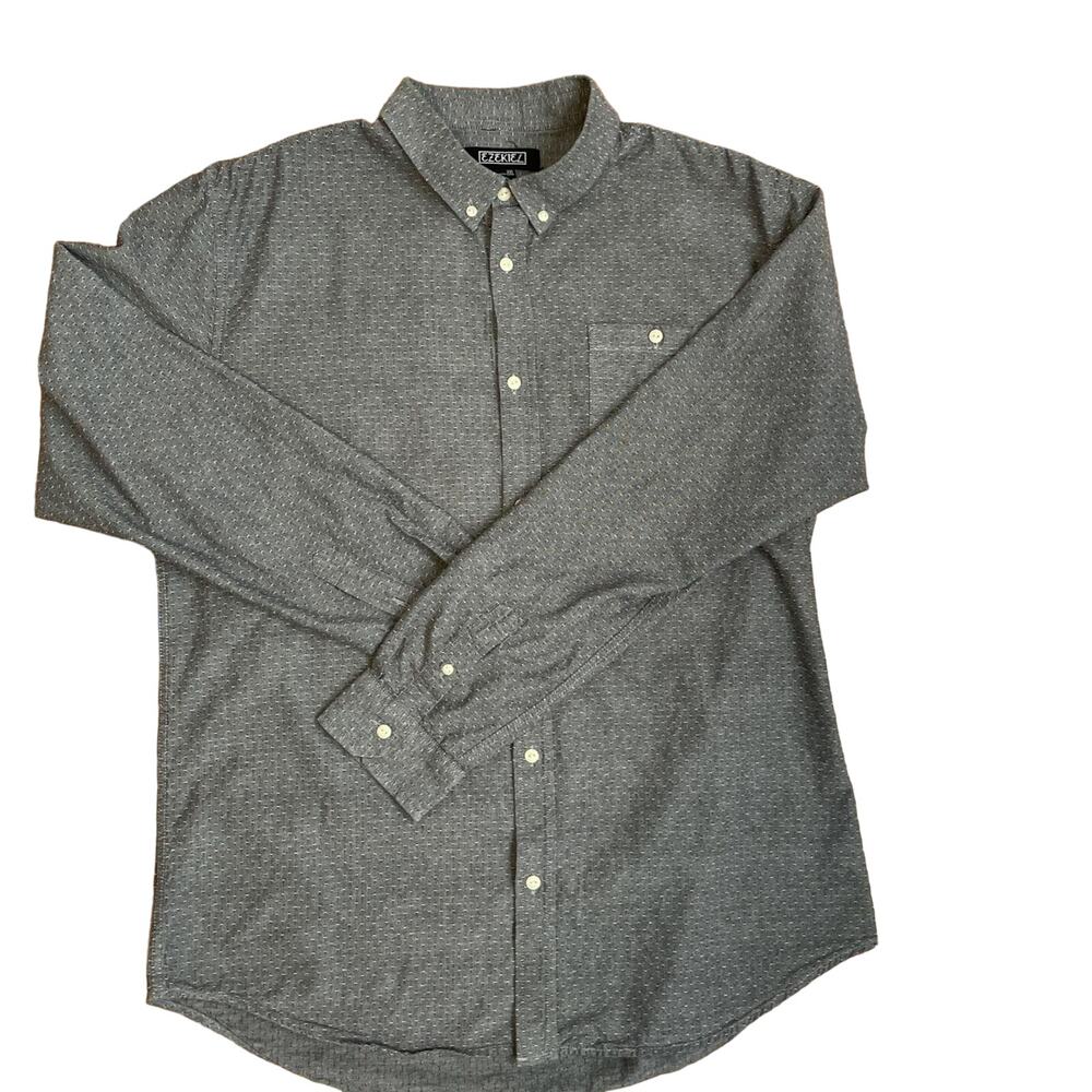 Ezekiel grey long sleeve button up